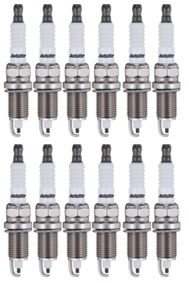 SET OF 12 AUTOLITE SPARK PLUGS TO SUIT MERCEDES BENZ C36 AMG W202 M104.941 3.6L I6 - Image 2