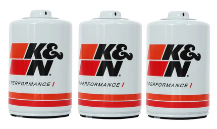SET OF 3 K&N HIGH FLOW RACING OIL FILTERS TO SUIT HOLDEN STATESMAN WH WK ECOTEC L36 L67 SUPERCHARGED 3.8L V6