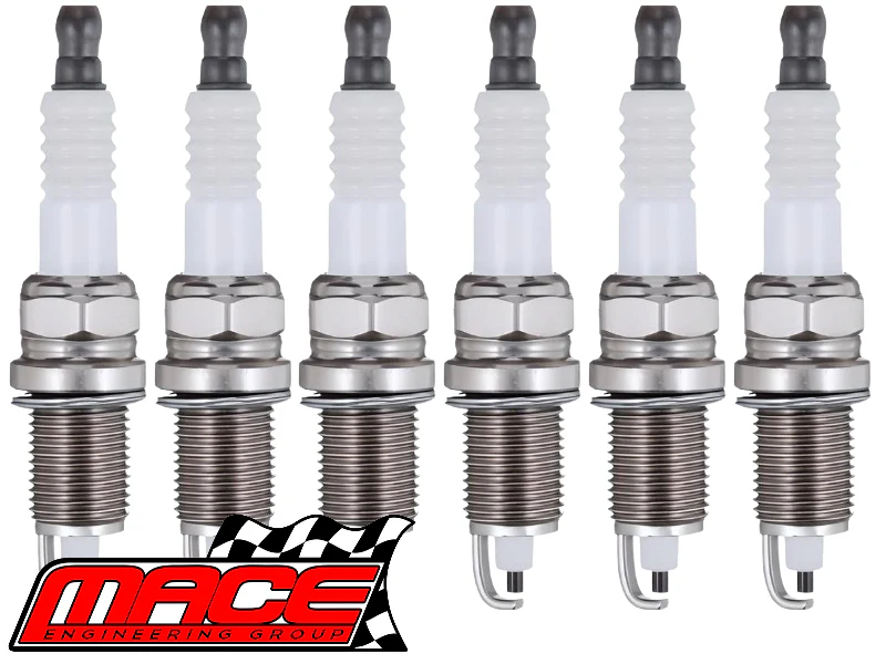 SET OF 6 MACE COPPER CORE SPARK PLUGS TO SUIT MAZDA 323 BA KF 2.0L V6