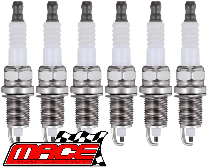 SET OF 6 MACE COPPER CORE SPARK PLUGS TO SUIT NISSAN ELGRAND E50 VG33E 3.3L V6