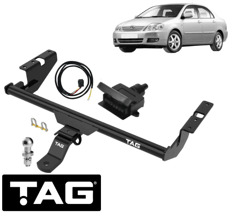 STD DUTY TOW BAR & WIRING KIT FOR TOYOTA COROLLA ZZE122R 1ZZ-FE 1.8L I4 SUITS EXCEPT HATCHBACK