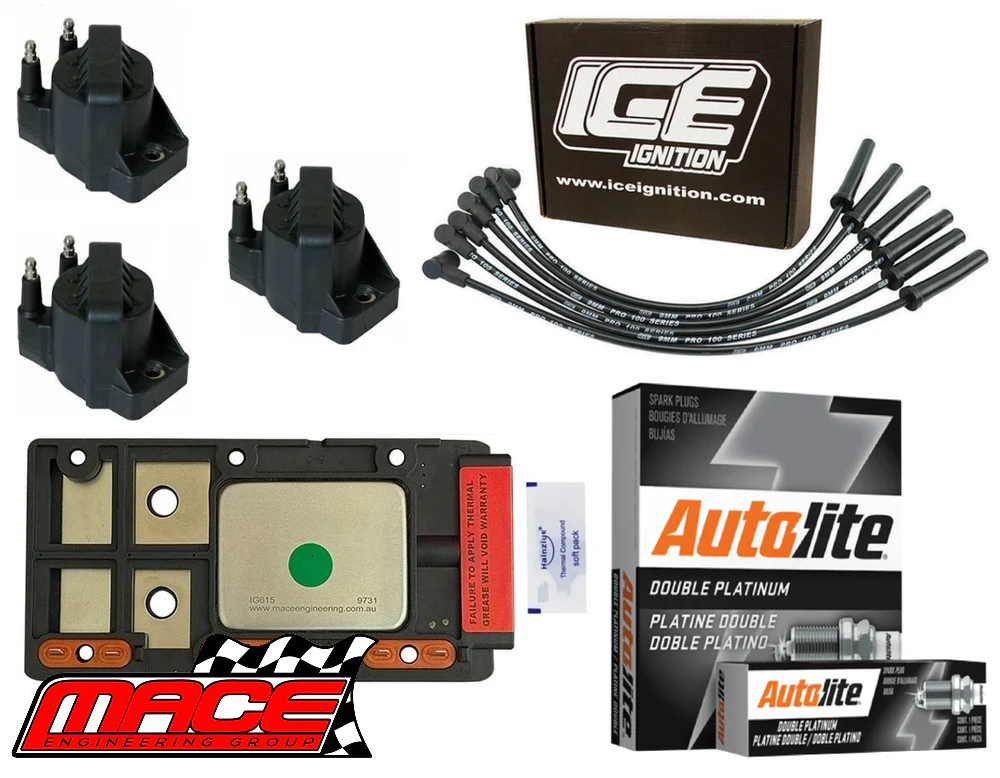 STD IGNITION SERVICE KIT WITH MACE DFI MODULE FOR HOLDEN CALAIS VT VX VY ECOTEC L36 L67 S/C 3.8 V6