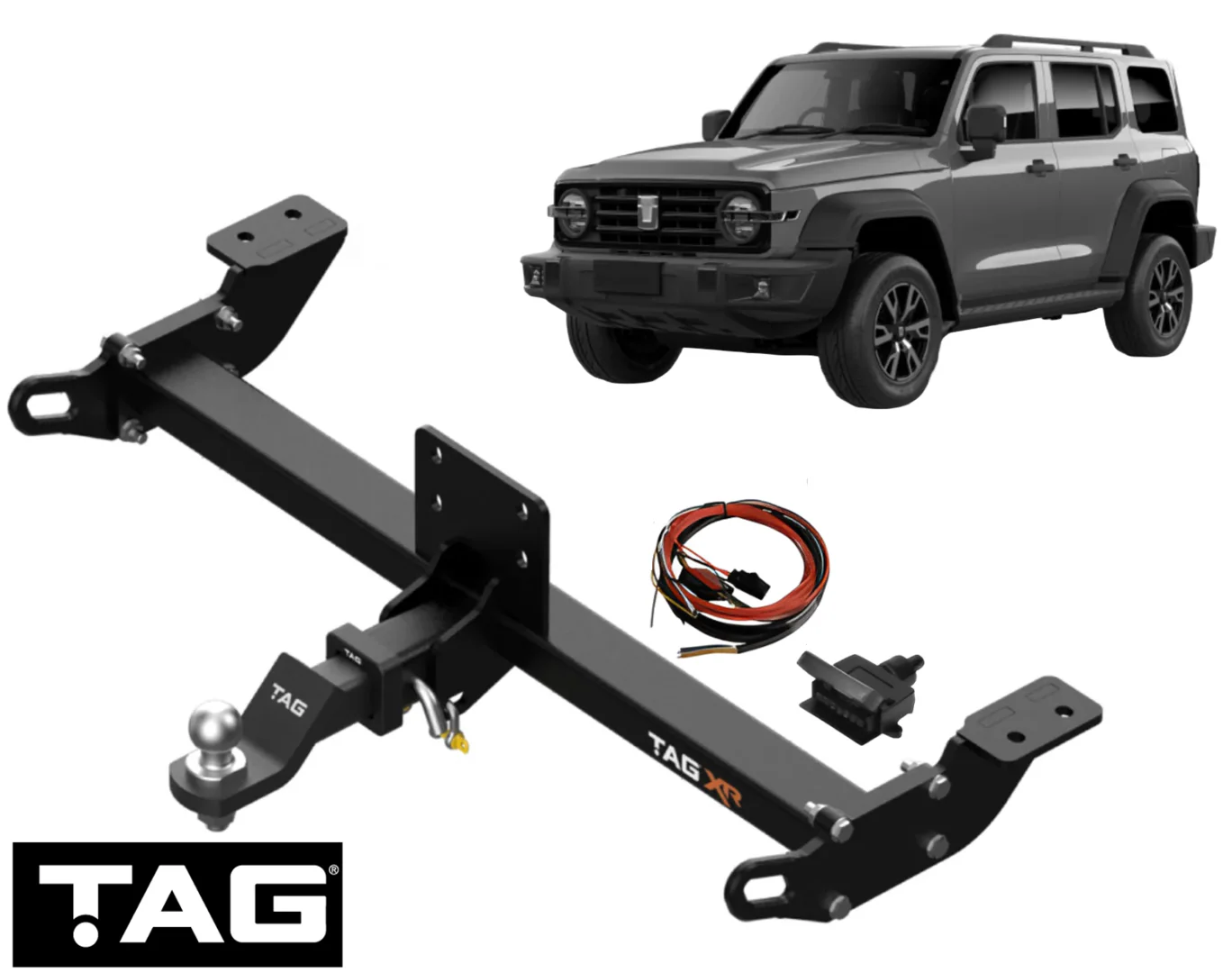 TAG EXTREME RECOVERY (XR) TOW BAR & WIRING KIT FOR GWM TANK 300 P01 GW4C20NT 2.0L I4 FROM 10/2022