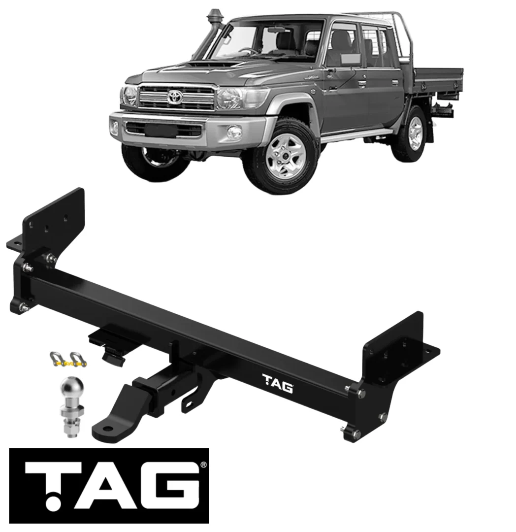 TAG HEAVY DUTY 3-PIECE DESIGN TOW BAR TO SUIT TOYOTA LANDCRUISER VDJ79R 1VD-FTV 4.5L V8 FROM 08/2012