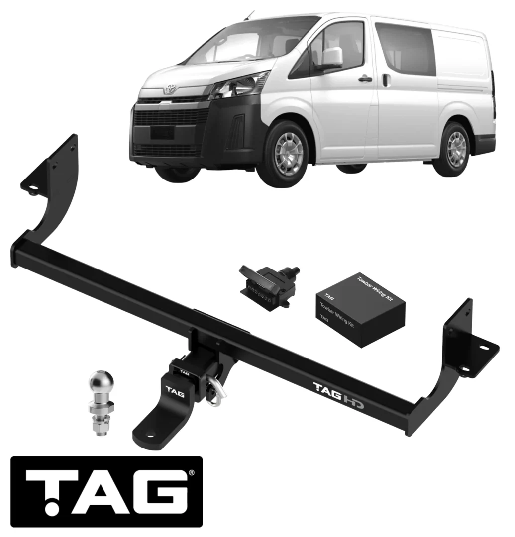 TAG HEAVY DUTY TOW BAR & WIRING KIT TO SUIT TOYOTA HIACE GRH320R GRH322R 7GR-FKS 3.5 V6 FROM 06/2019