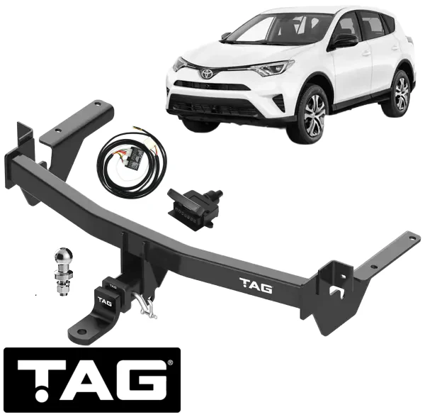TAG HEAVY DUTY TOW BAR & WIRING KIT TO SUIT TOYOTA RAV4 ASA44R ZSA42R 2AR-FE 3ZR-FE 2.0L 2.5L I4