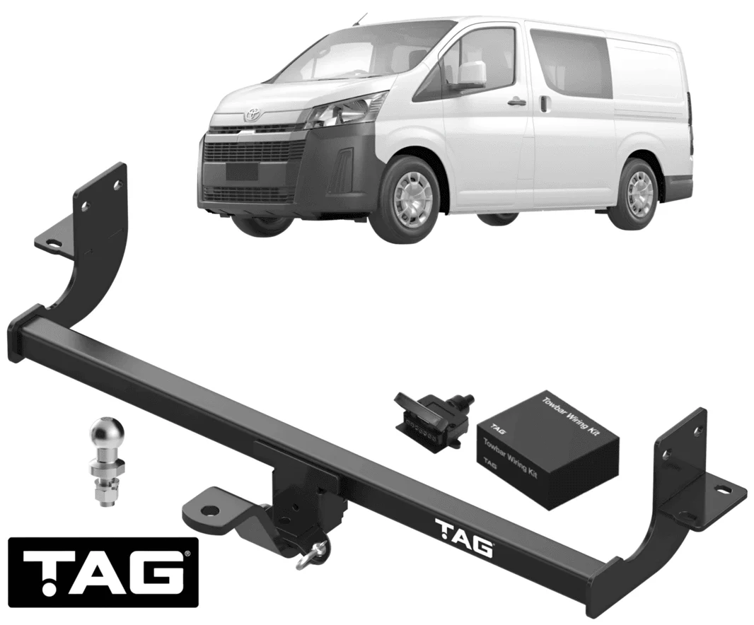 TAG STANDARD DUTY TOW BAR & WIRING KIT TO SUIT TOYOTA HIACE GDH320R GDH321R 1GD-FTV 2.8L I4 06/19 ON