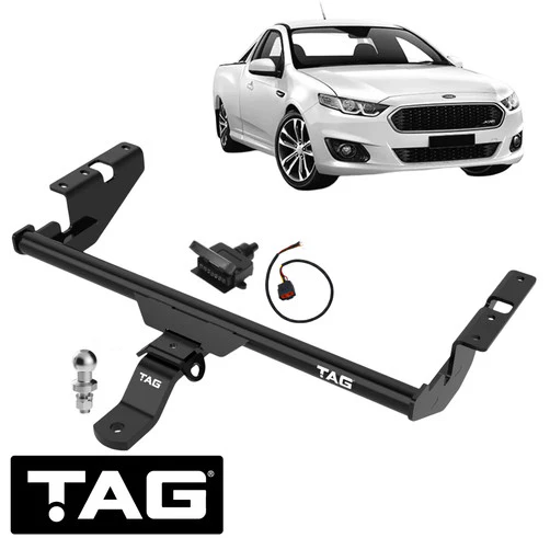 TAG STD DUTY TOW BAR & WIRING KIT FOR FORD FALCON BF BARRA E-GAS ECOLPI 4.0L I6 STYLESIDE TUB MODELS
