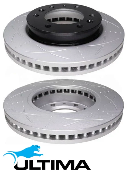 ULTIMA FRONT DISC BRAKE ROTOR SET TO SUIT FORD RANGER PY DD2S BF2S TWIN TURBO DIESEL 3.0L V6 - Image 2