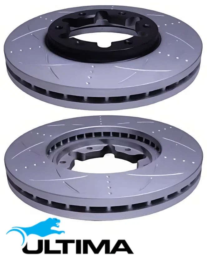 ULTIMA FRONT DISC BRAKE ROTOR SET TO SUIT NISSAN PATROL GU Y61 ZD30DDTI TURBO DIESEL 3.0L I4 - Image 2