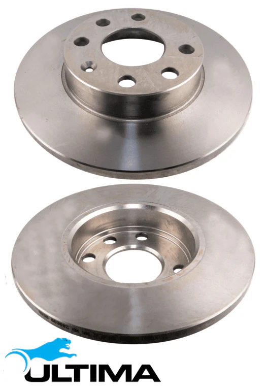 ULTIMA FRONT SOLID DISC BRAKE ROTOR SET TO SUIT HOLDEN BARINA SB C12NZ C14NZ 1.2L 1.4L I4