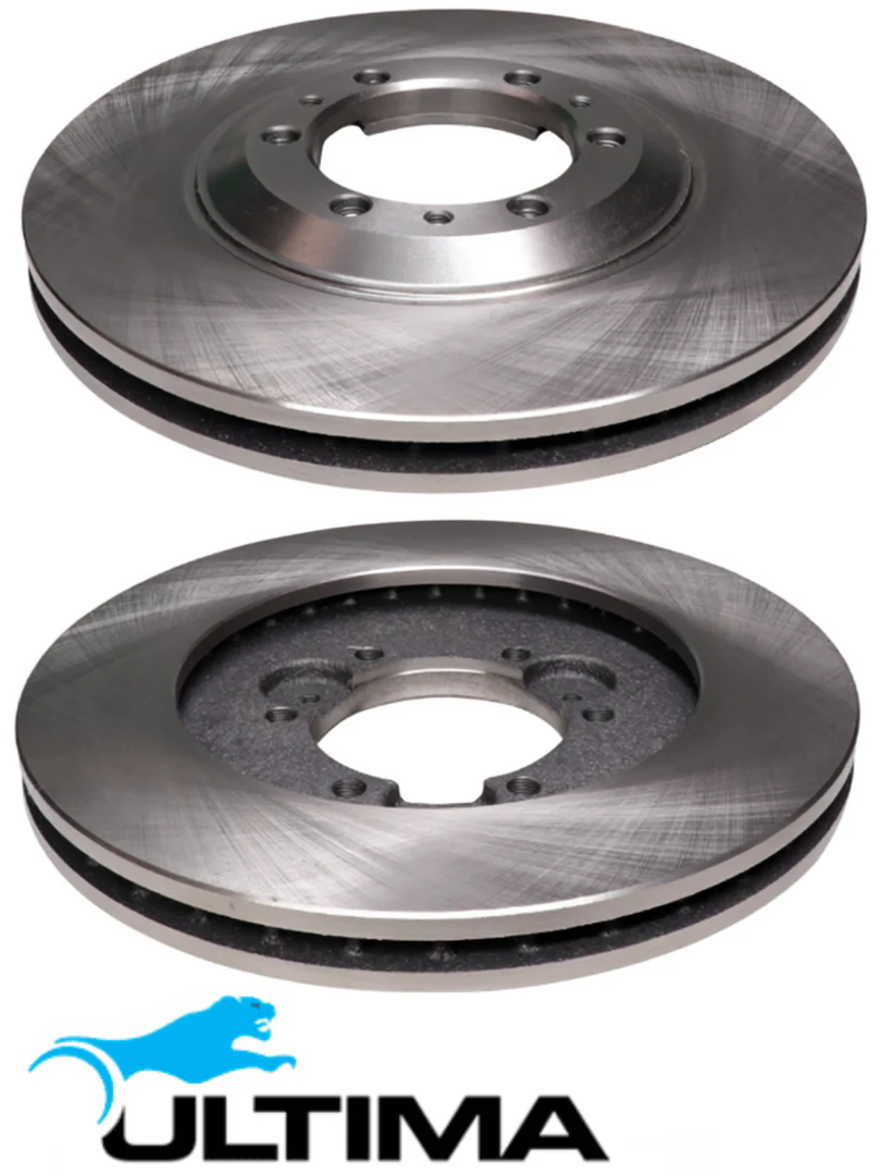 ULTIMA FRONT VENTED DISC BRAKE ROTOR SET TO SUIT HOLDEN JACKAROO U8 6VE1 3.5L V6 WITH ABS