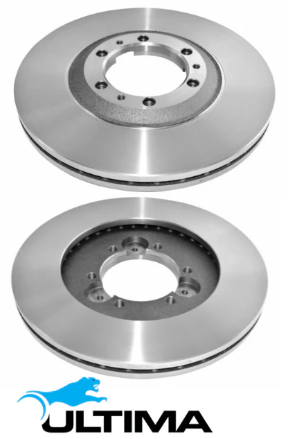 ULTIMA FRONT VENTED DISC BRAKE ROTOR SET TO SUIT HOLDEN RODEO TF C22NE 2.2L I4 SUITS 2D UTE