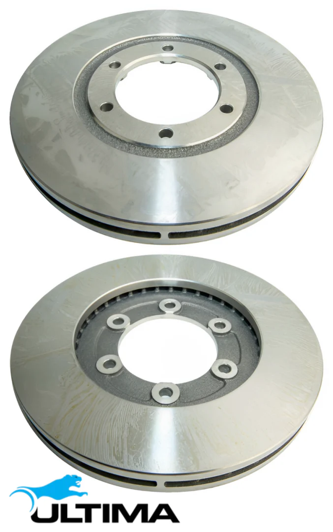 ULTIMA FRONT VENTED DISC BRAKE ROTOR SET TO SUIT MAZDA B2600 BRAVO UF G6 2.6L I4 FROM 04/96 4WD ONLY