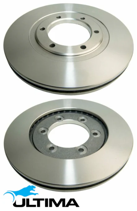 ULTIMA FRONT VENTED DISC BRAKE ROTOR SET TO SUIT MAZDA B2600 BRAVO UF G6 2.6L I4 TILL 04/96 4WD ONLY