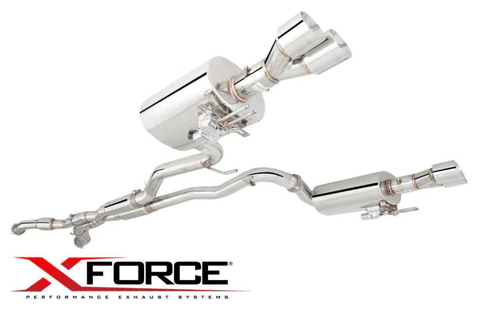 2.5" TWIN CAT EXHAUST SYSTEM W/ VAREX VALVED MUFFLER TO SUIT HOLDEN COMMODORE VF ALLOYTEC LWR 3.6 V6